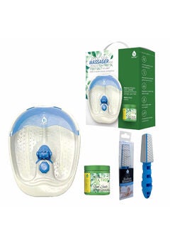 Soothing Foot Spa Massager With Tea Tree Salt Scrub & Callus Remover.