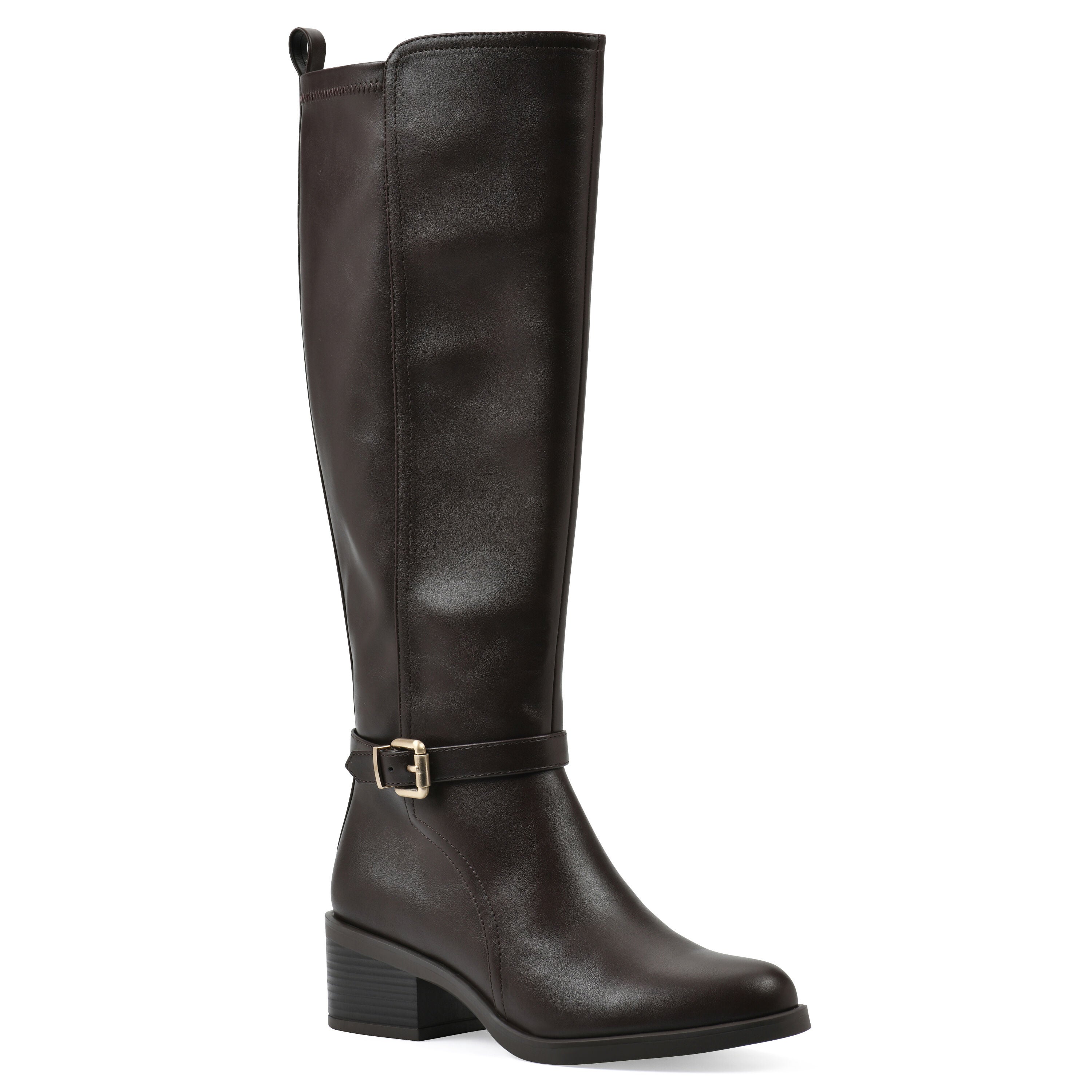 Custard Tall Shaft Riding Boot, DARK BROWN SMOOTH, hi-res image number 0
