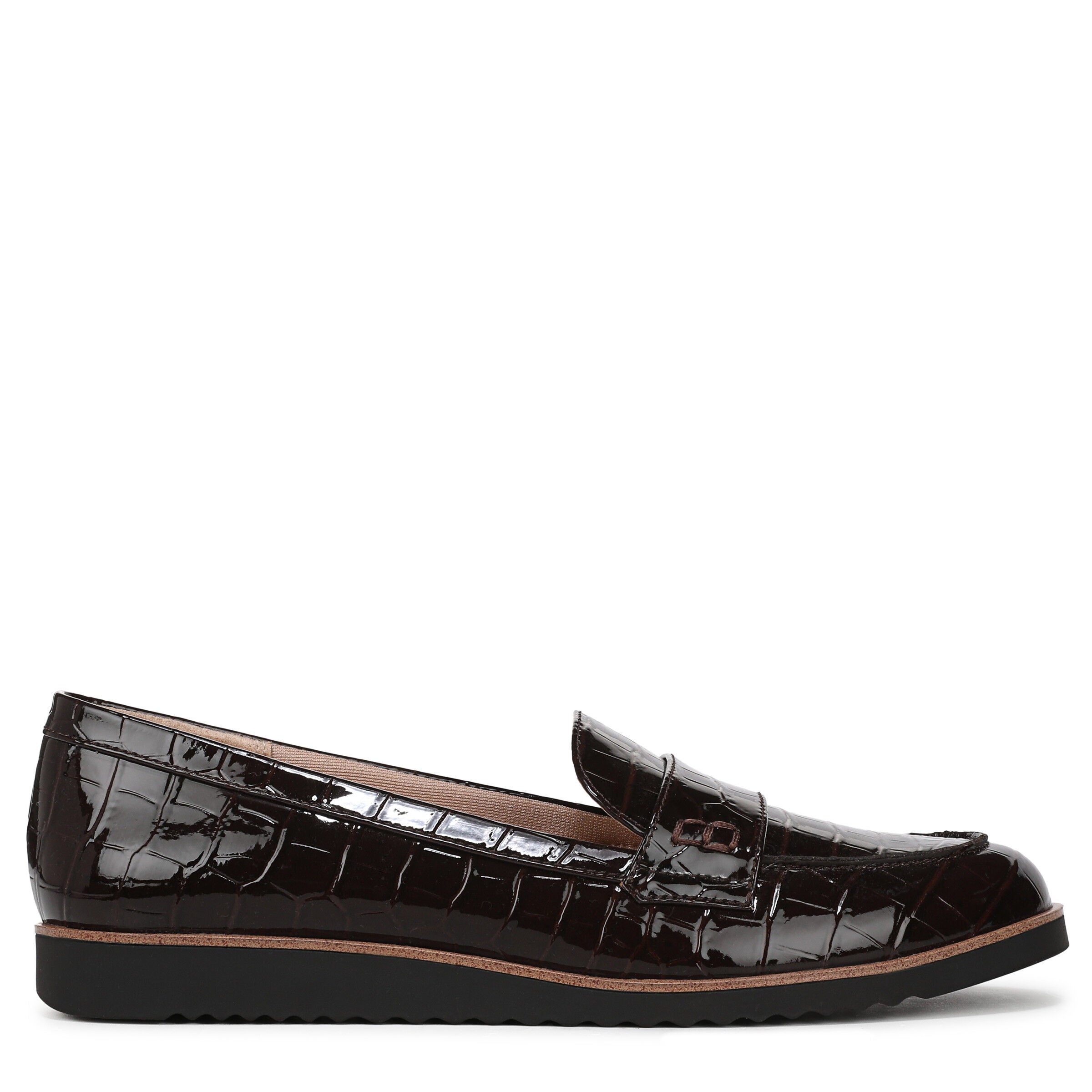 Zee Flat Loafer, DARK CHOCOLATE CROC, alternate image number 3