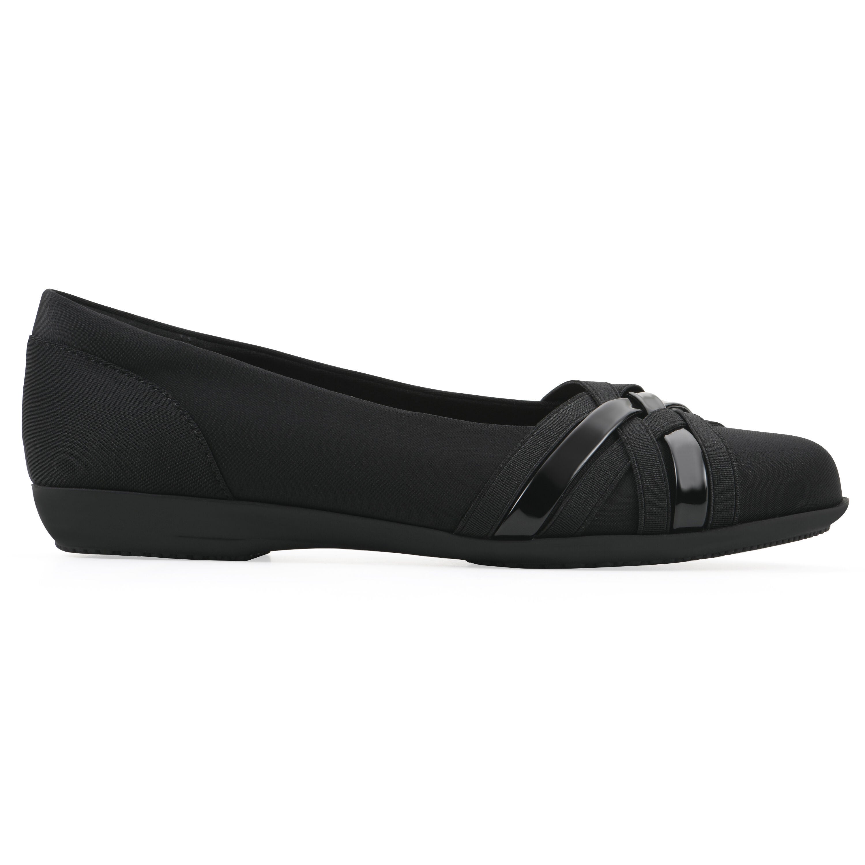 Chic Ballet Flat, BLACK NYLON, alternate image number 2
