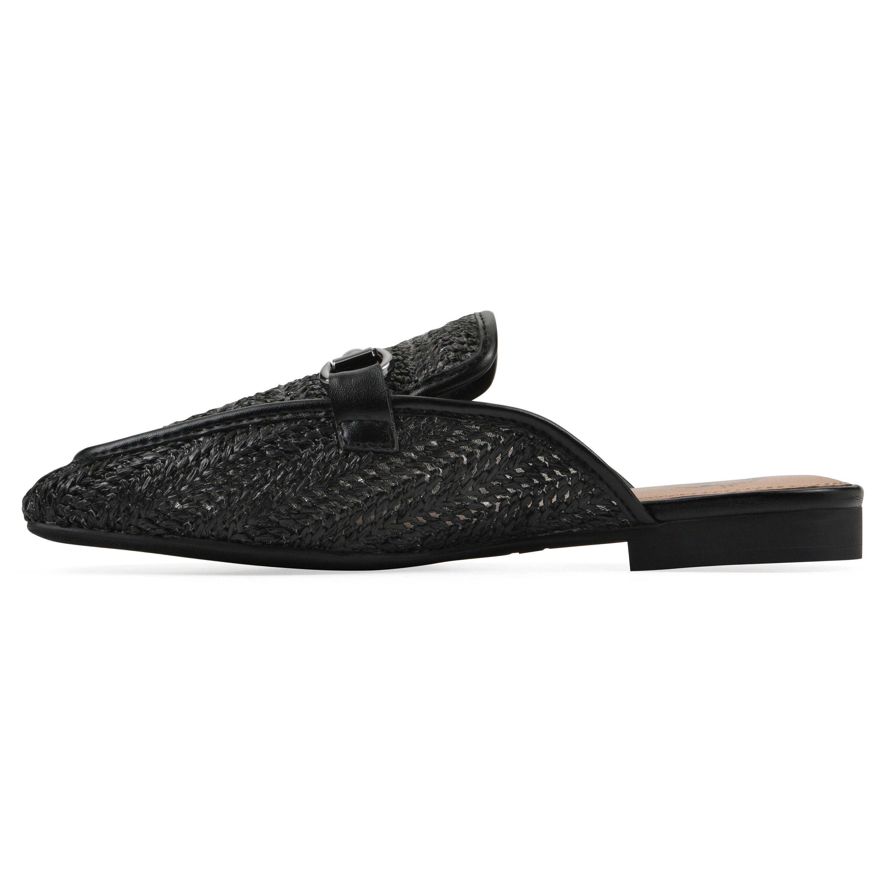Bobbin Slip On Mule, BLACK SMOOTH, alternate image number 3