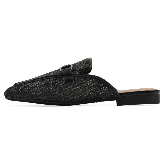Bobbin Slip On Mule, BLACK SMOOTH, alternate image number 3
