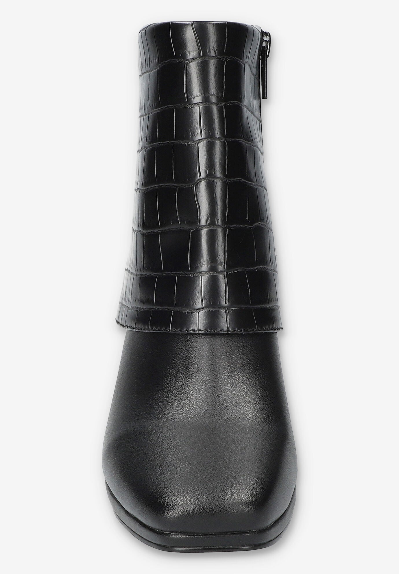 Sutton Sqaure Toe Ankle Boot, BLACK CROCO, alternate image number 3