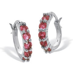 Birthstone Sterling Silver Huggie Hoop Earrings