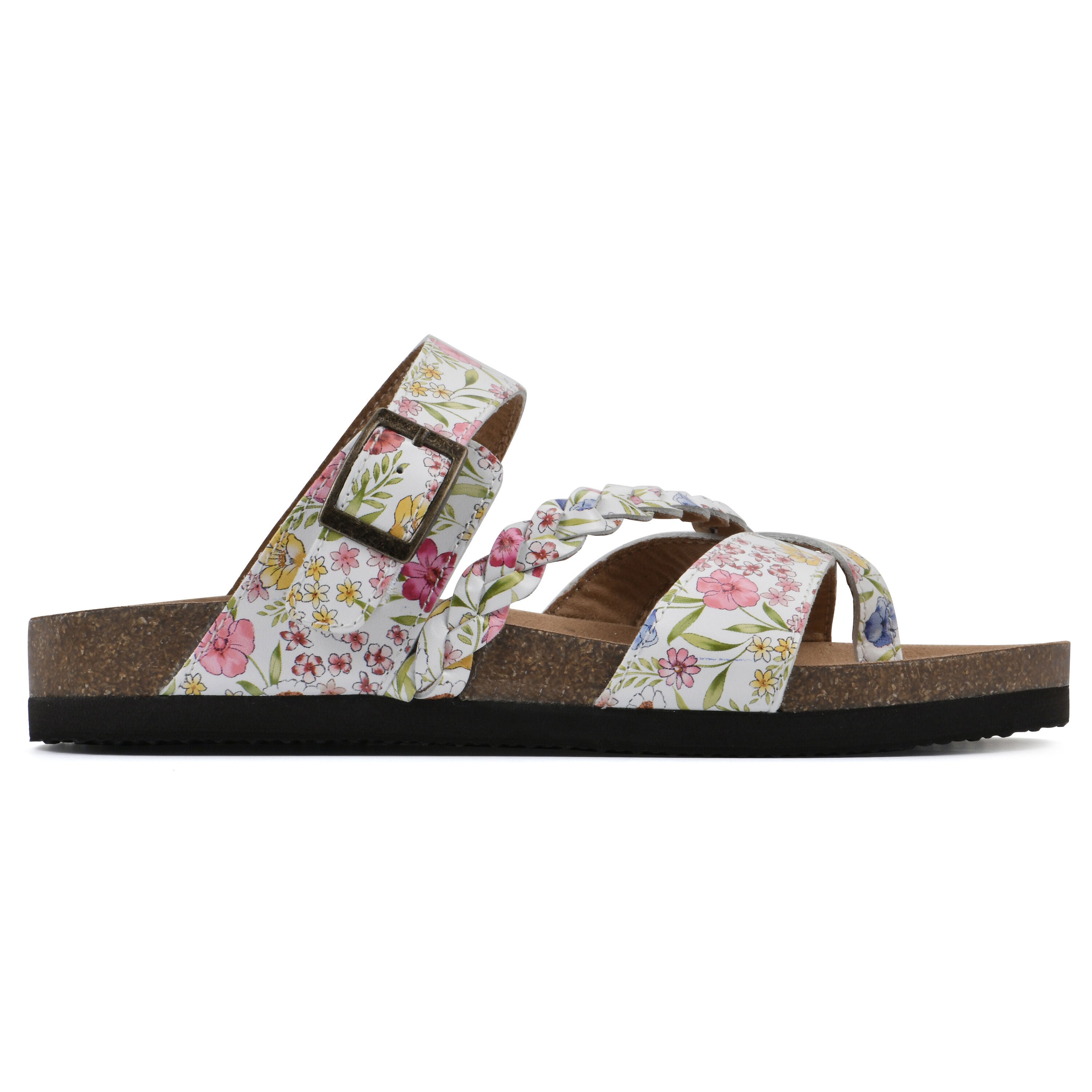 Hazy Footbeds Sandal, WHITE MULTI FLORAL, alternate image number 2