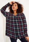 Pintuck Top, BLACK PLAID, hi-res image number null