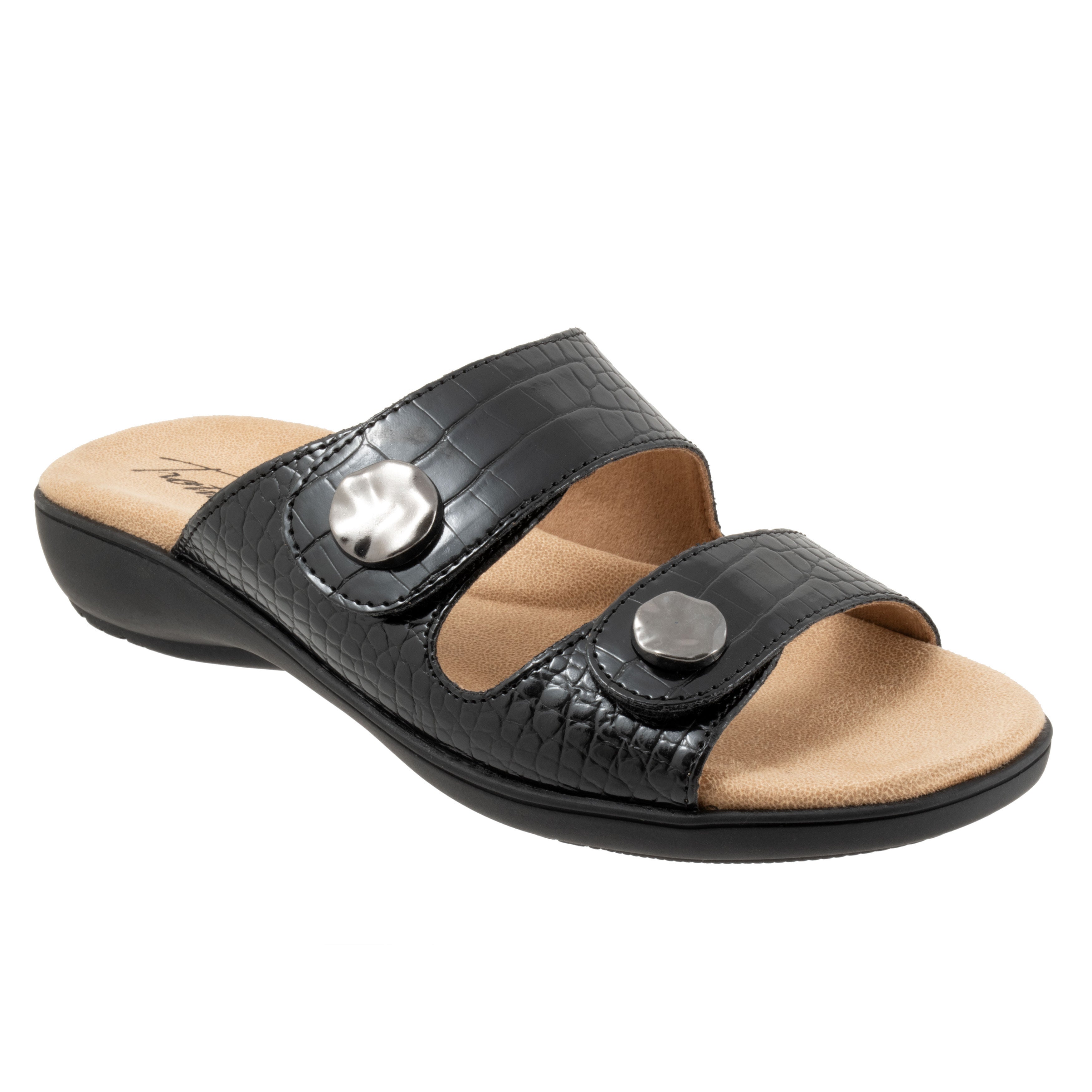 Ruthie Croco Sandal, BLACK, hi-res image number 0