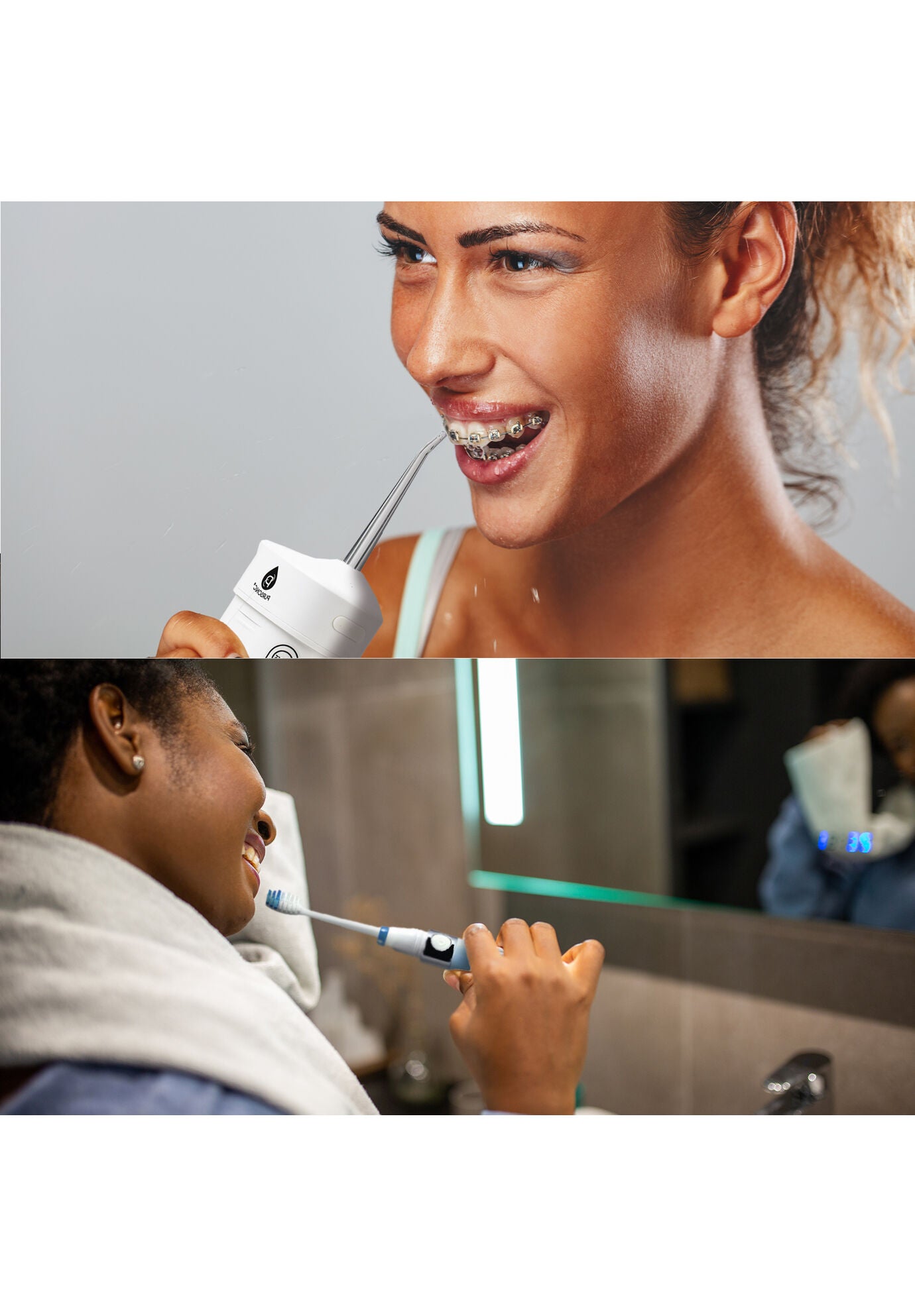 Compact Travel Oral Care Bundle: Portable Usb Rechargeable Collapsible Water Flosser And Pursonic Portable Sonic Toothbrush, , alternate image number 2