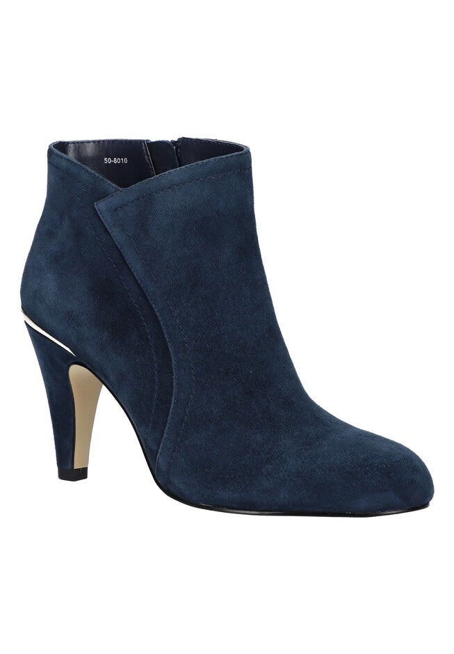 Phyllis Booties , NAVY SUEDE LEATHER, hi-res image number null