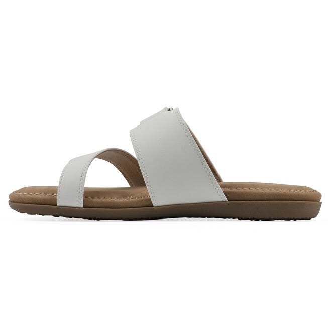 Fancify Slide Sandal, WHITE SMOOTH, alternate image number 3