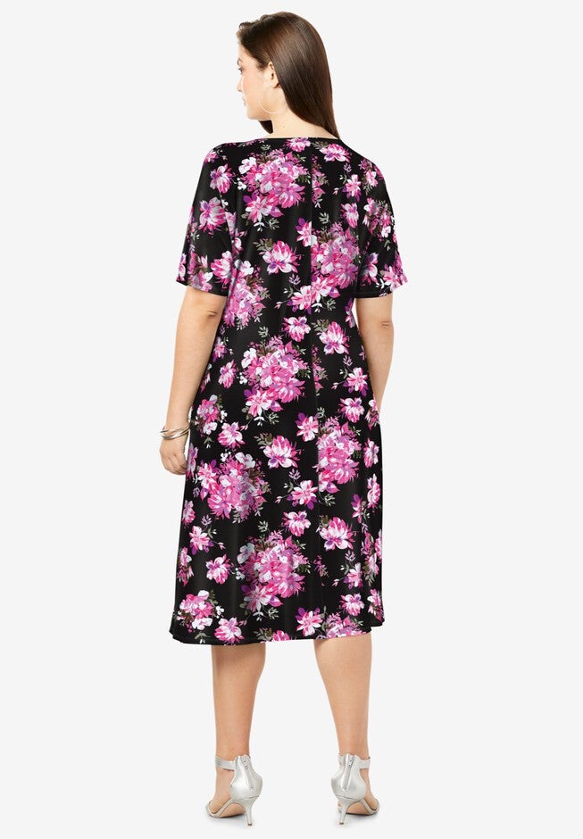 Ultrasmooth® Twist-Front Dress, , on-hover image number null
