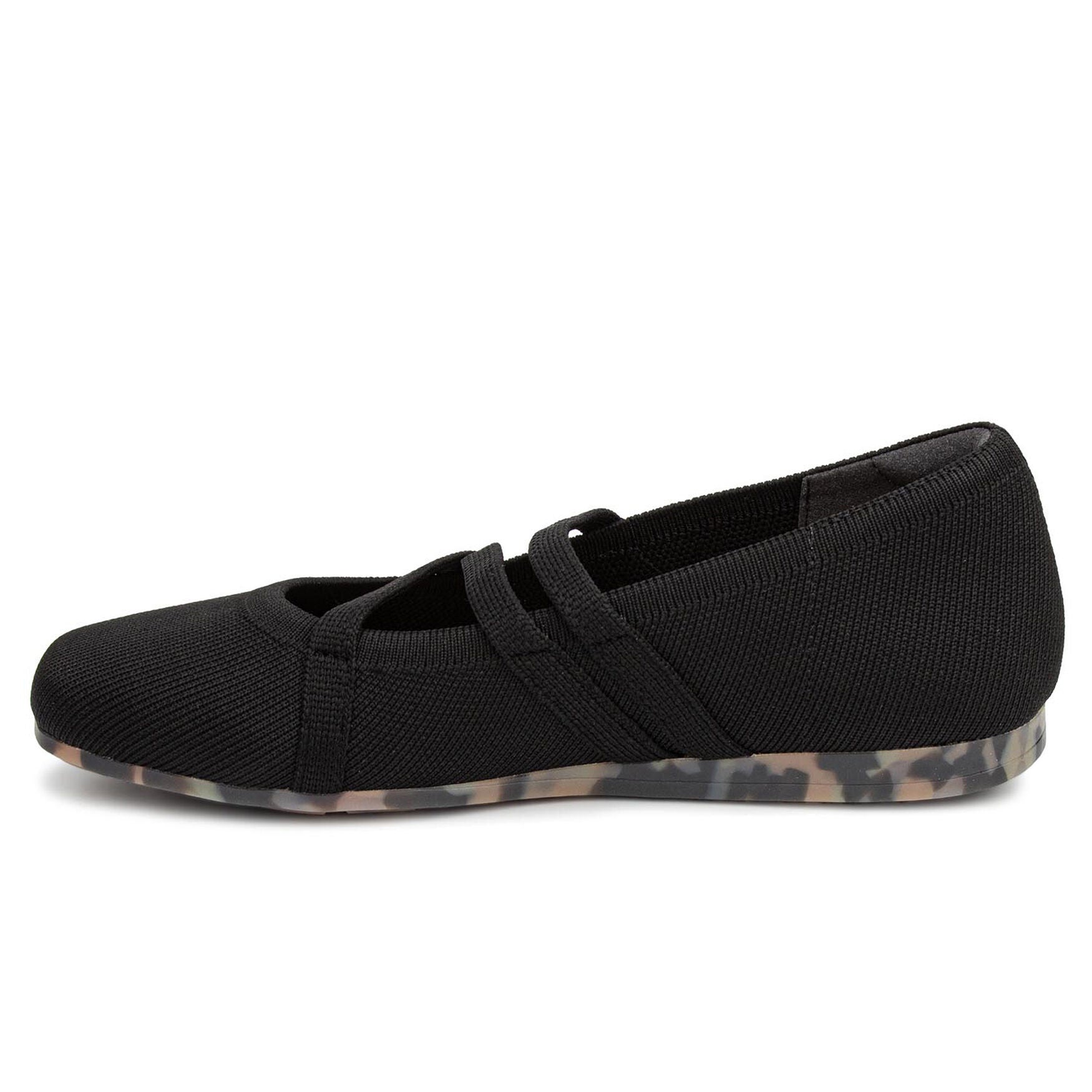 Nicolette Zig Zag Stretch Knit Flat, BLACK KNIT, alternate image number 3