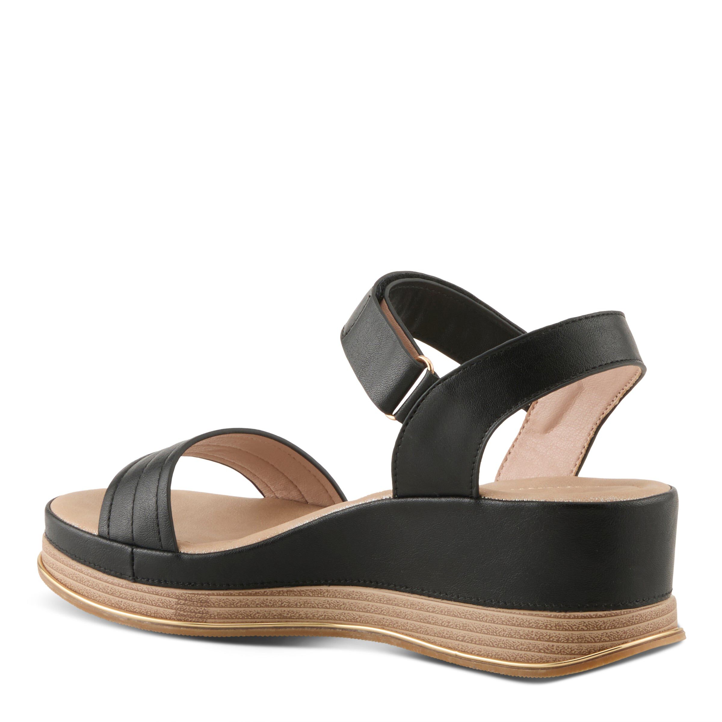 Sahil Wedge Sandal, BLACK, alternate image number 6