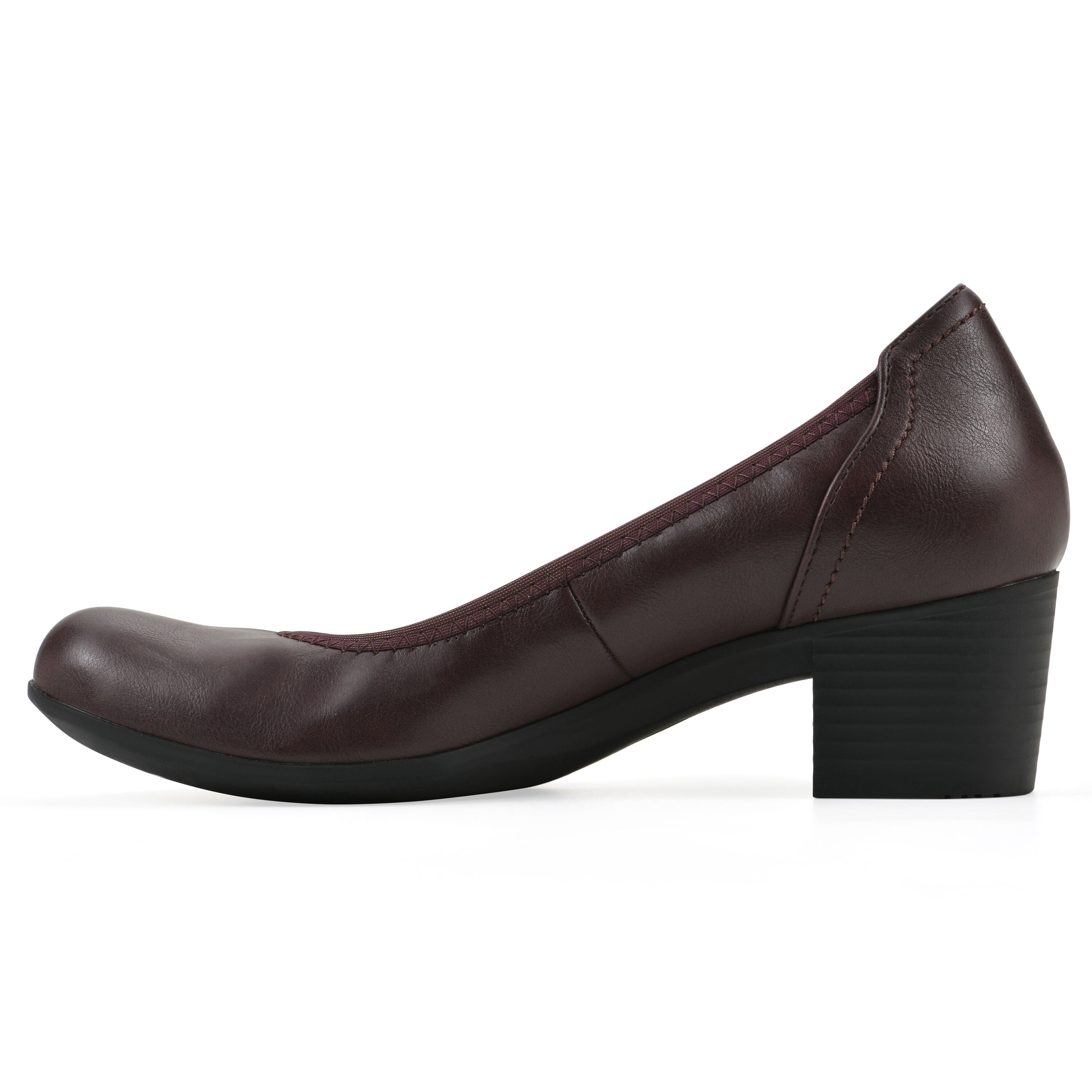Tripton Block Heel Pump, BURGUNDY, alternate image number 3