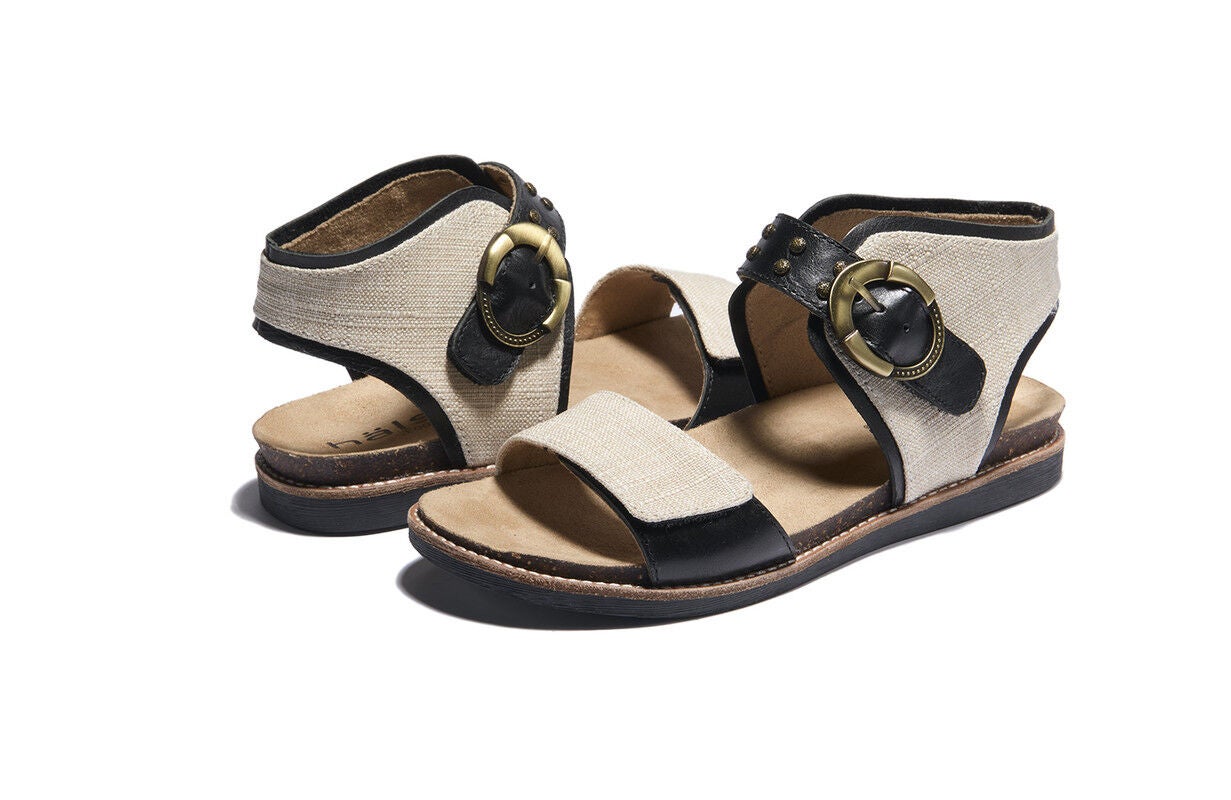 Bari Cork Bottom Sandal, BLACK, on-hover image number 1