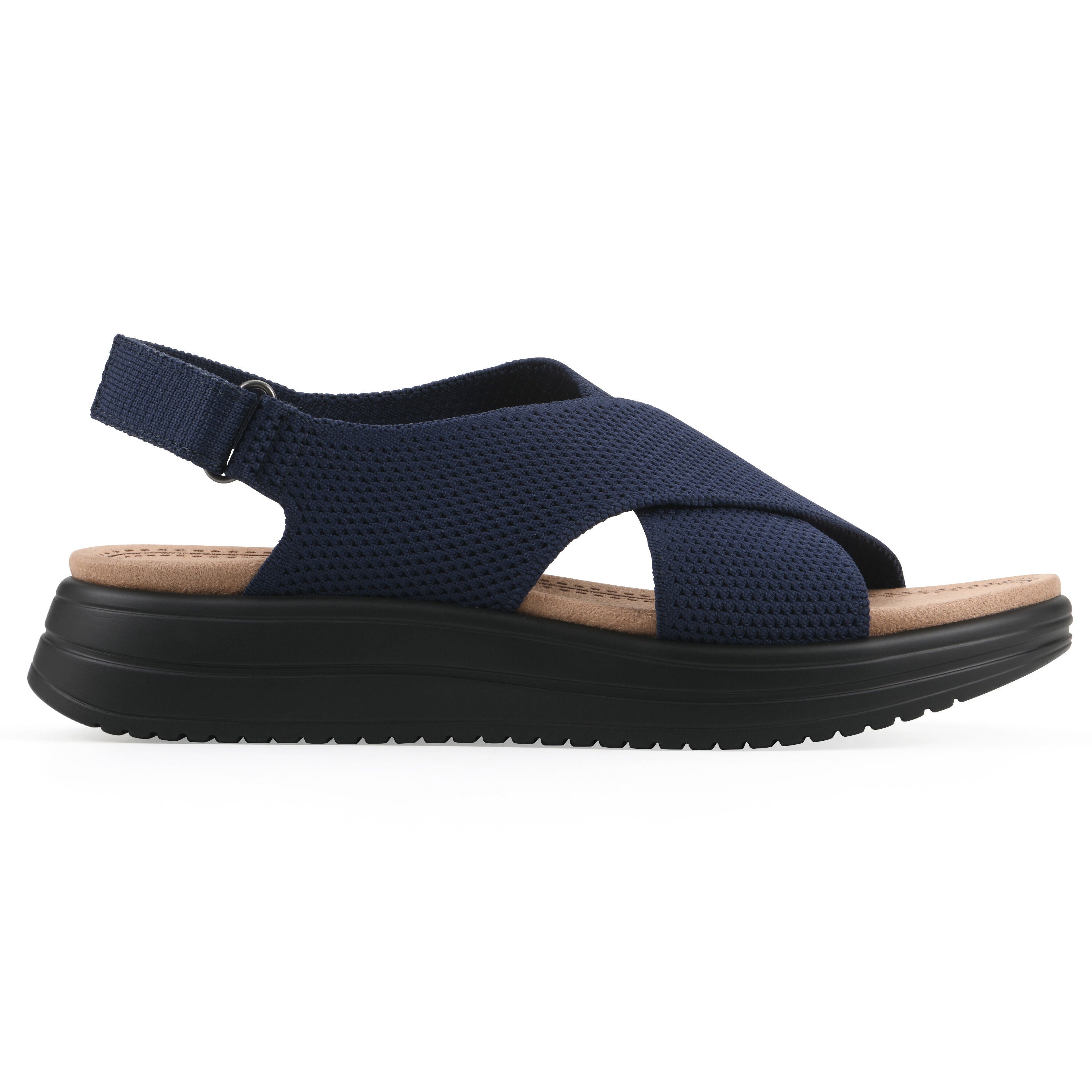 Harleen Flatform Sandal, NAVY FABRIC, alternate image number 2