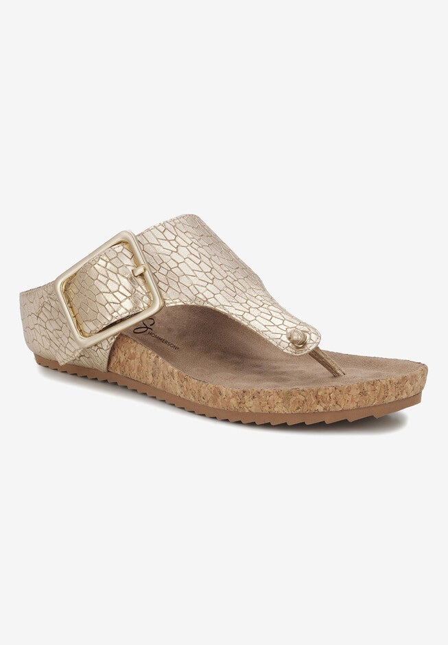 Pool Sling Back Sandal, GOLD METALLIC LEATHER, hi-res image number 0