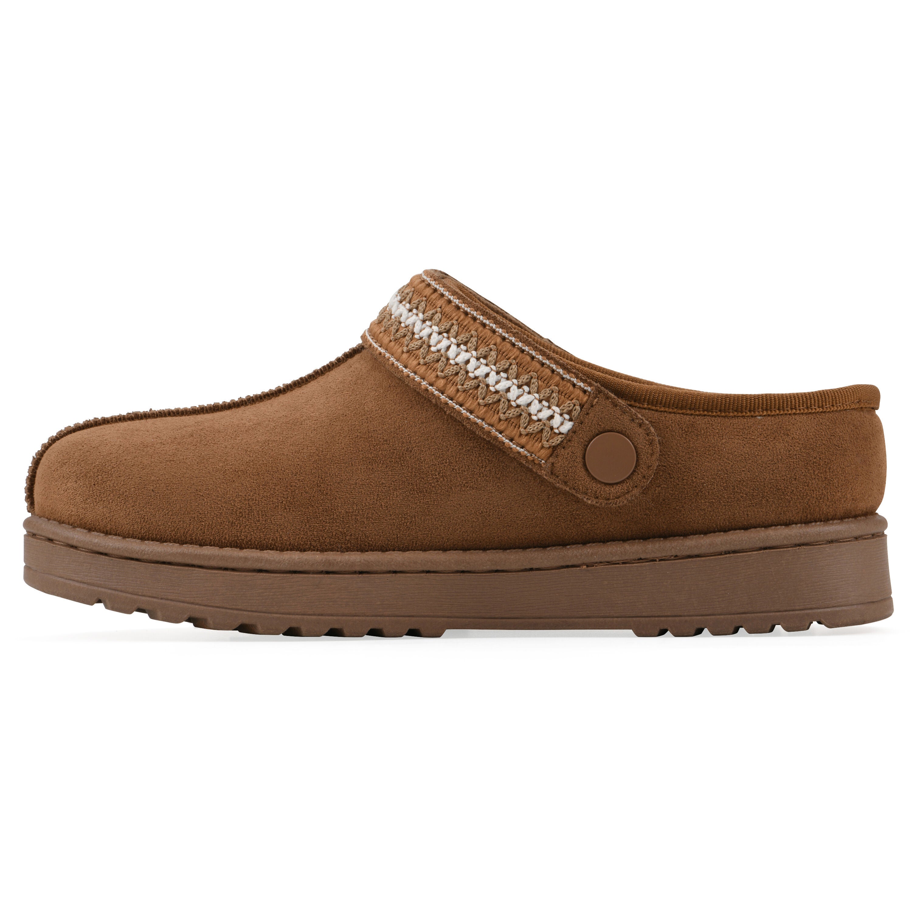Incast Faux Fur-Lined Clog, CHESTNUT FABRIC, alternate image number 3