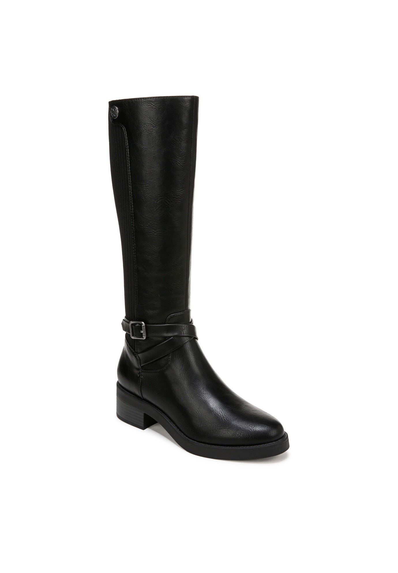 Brittany Riding Boot, BLACK FAUX LEATHER, hi-res image number 0