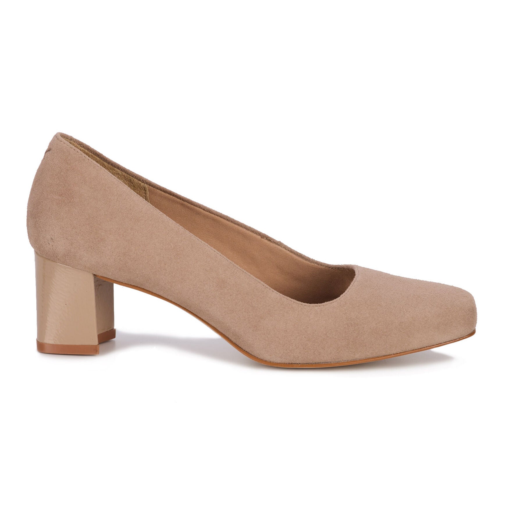 Meredith Square Toe Suede Pump, TAUPE KID SUEDE, alternate image number 2