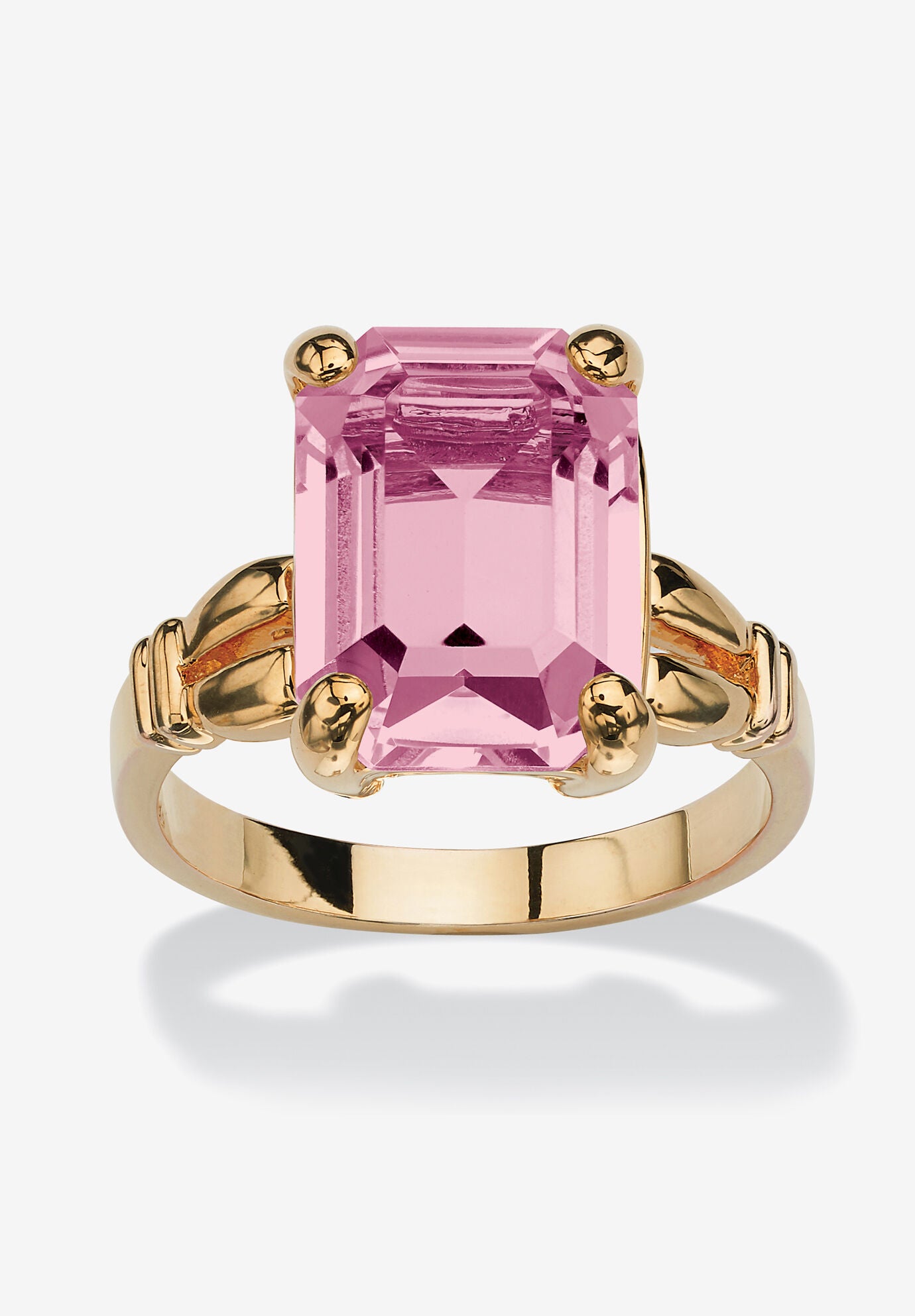 Yellow Gold Plated Simulated Birthstone Ring, JUNE, hi-res image number 0