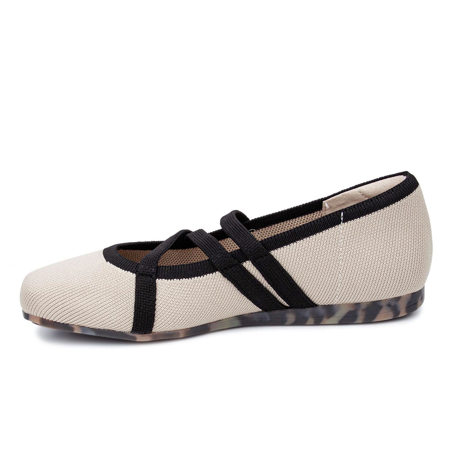Nicolette Zig Zag Stretch Knit Flat, TAUPE KNIT, alternate image number 3