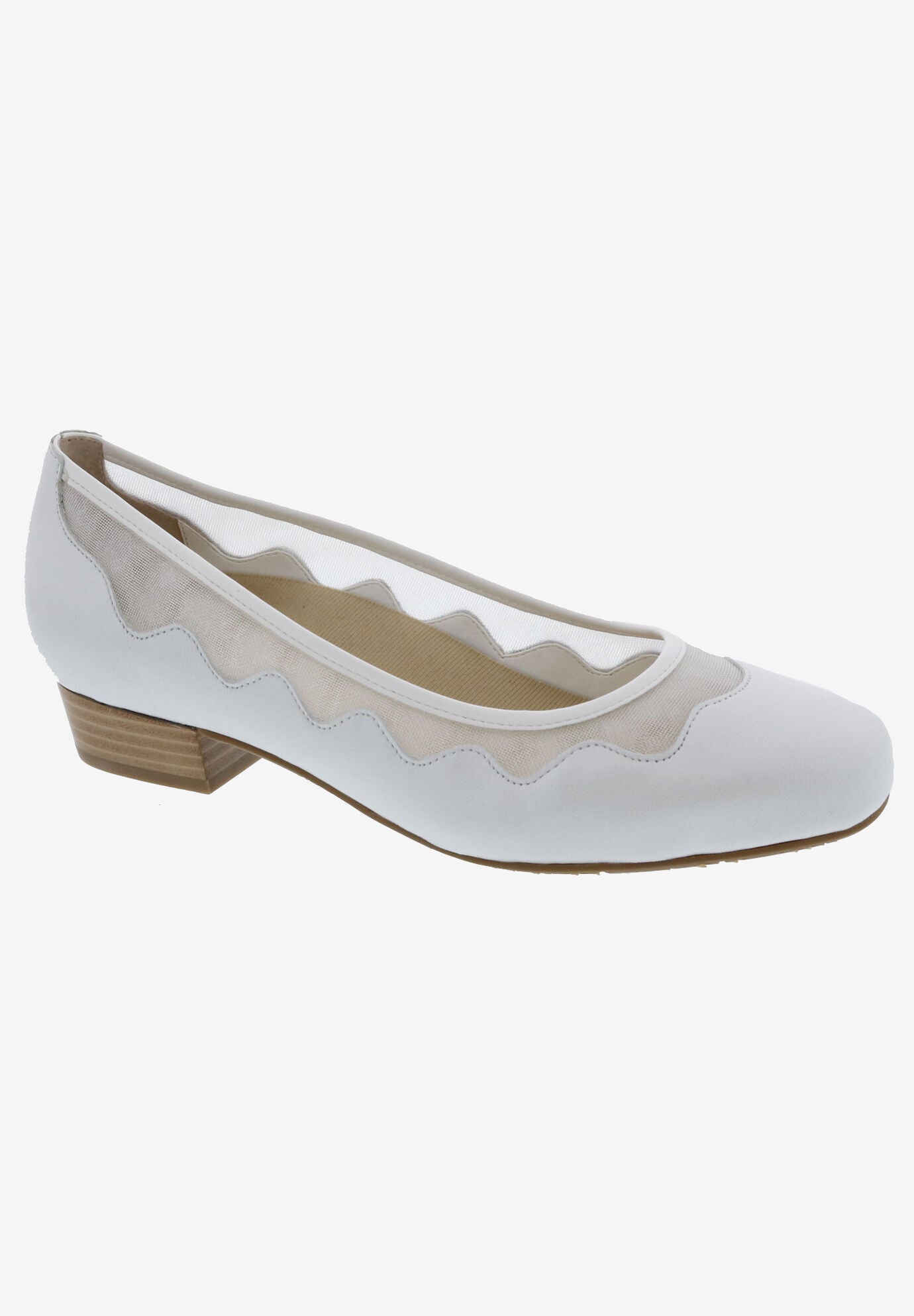 Tootsie Kitten Heel Pump, WHITE LEATHER, hi-res image number 0