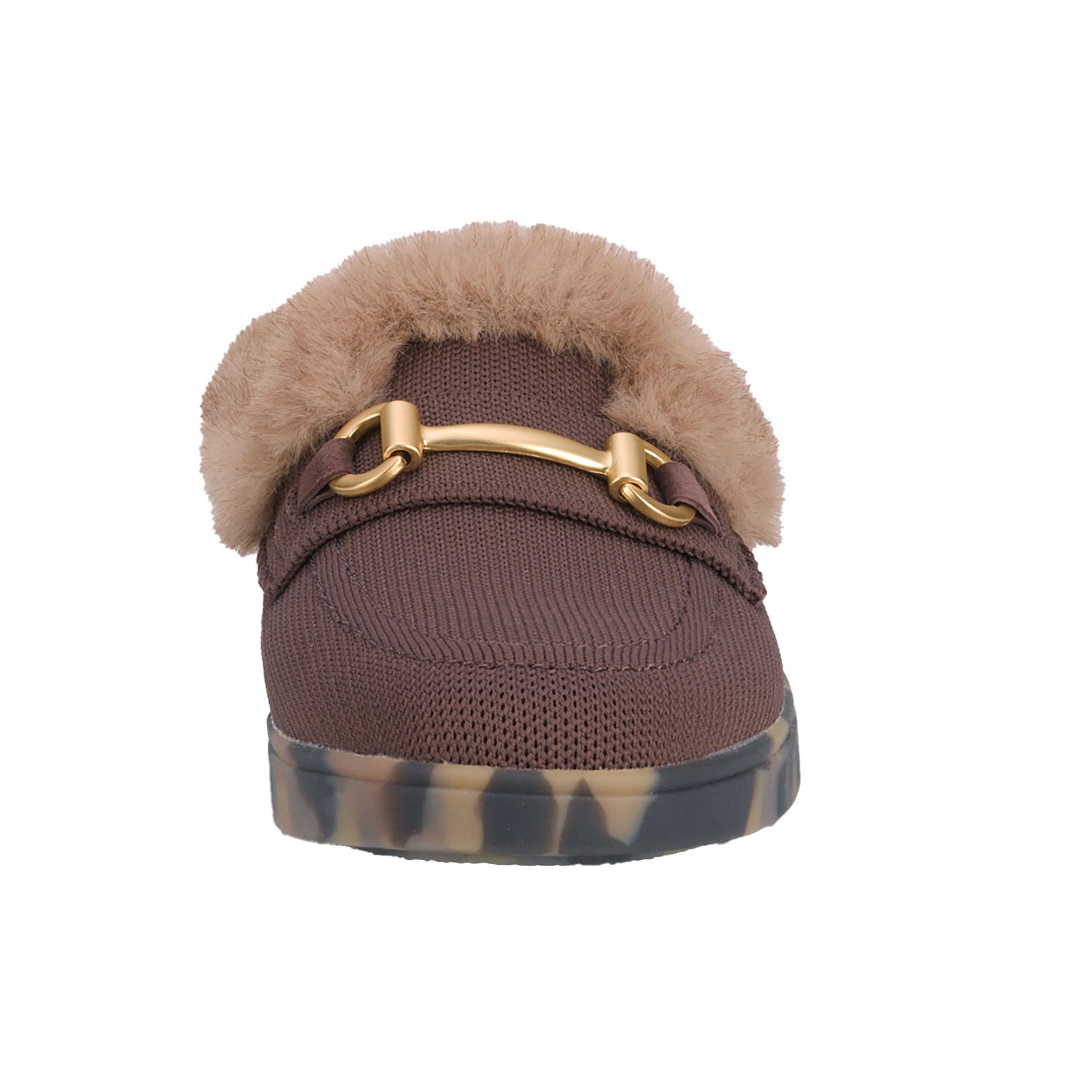 Gigi Faux Fur Slide, BROWN, alternate image number 4