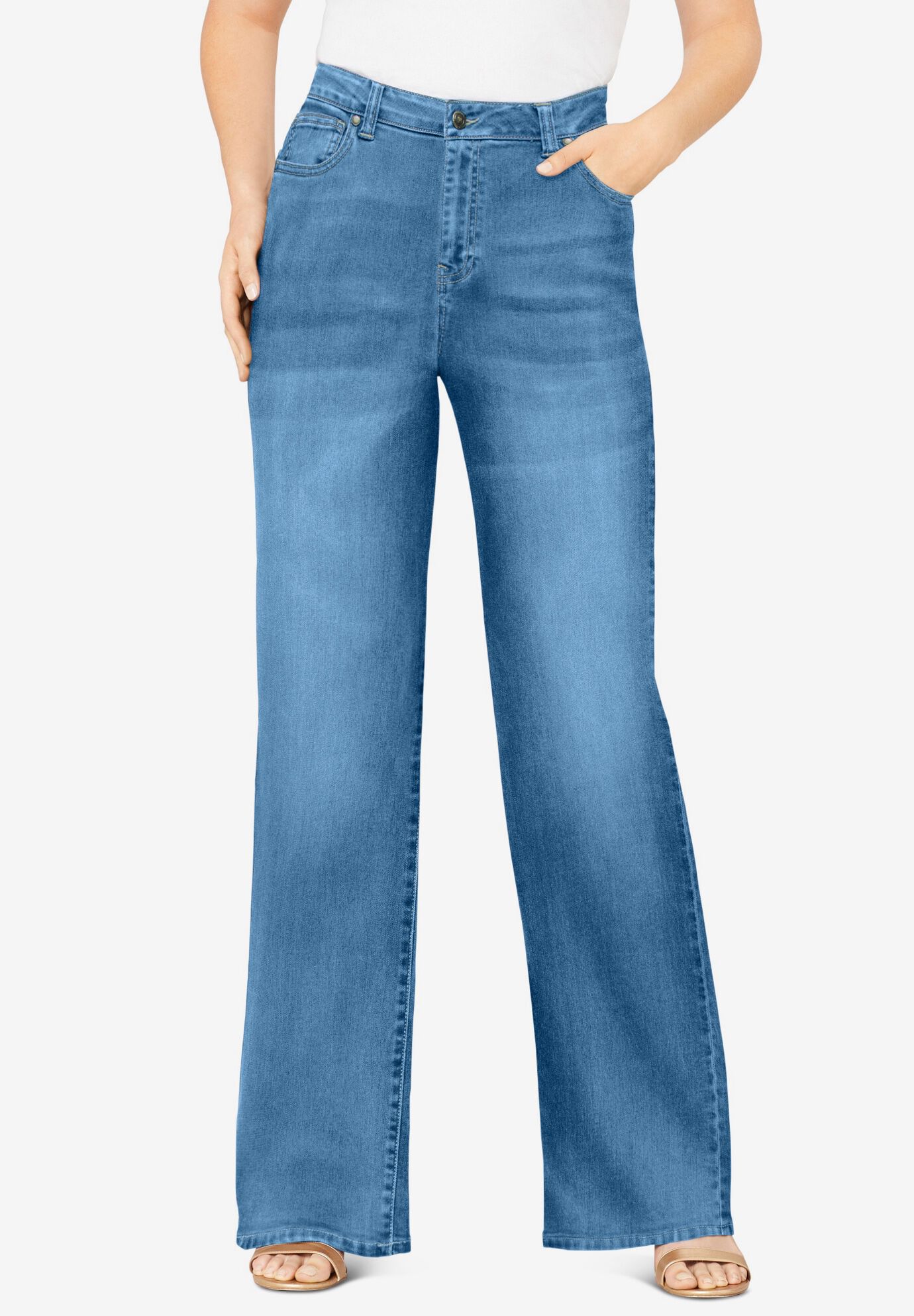 Invisible Stretch Iconic Wide Leg Jean