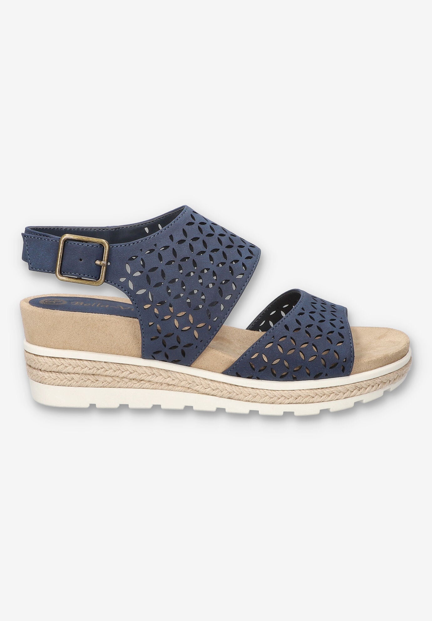 Inaya Wedge Sandal, NAVY, alternate image number 2