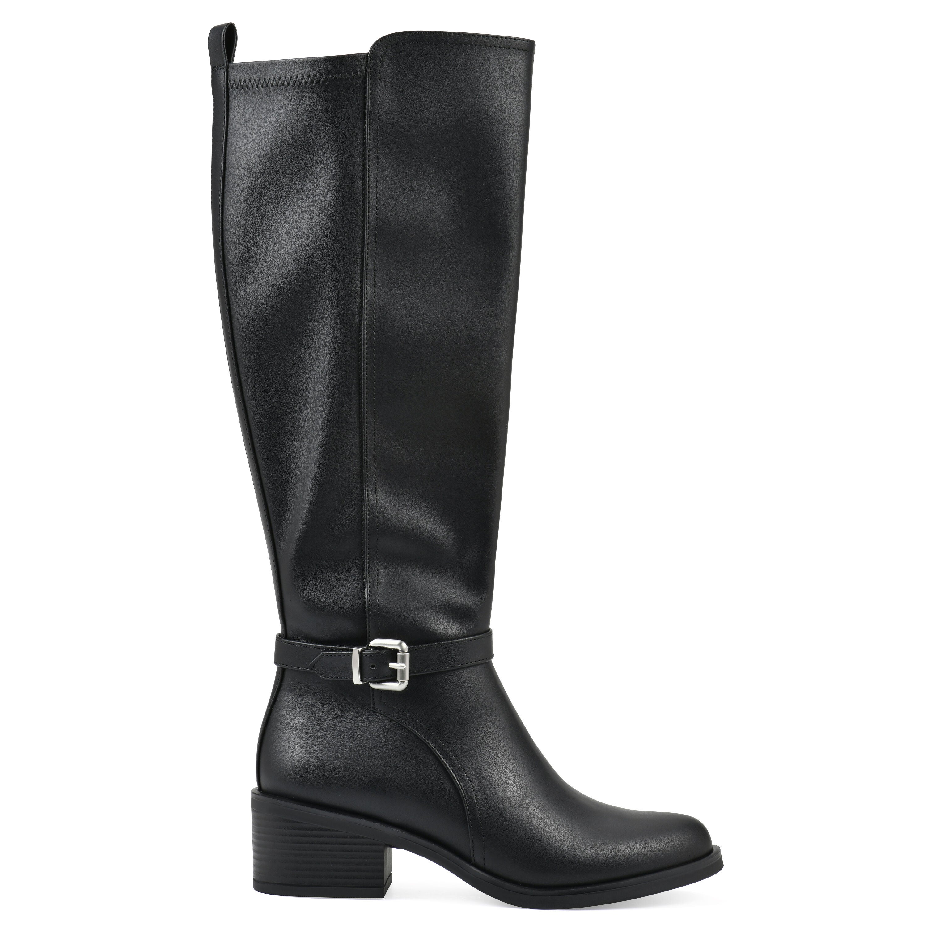 Custard Tall Shaft Riding Boot, BLACK SMOOTH, alternate image number 2