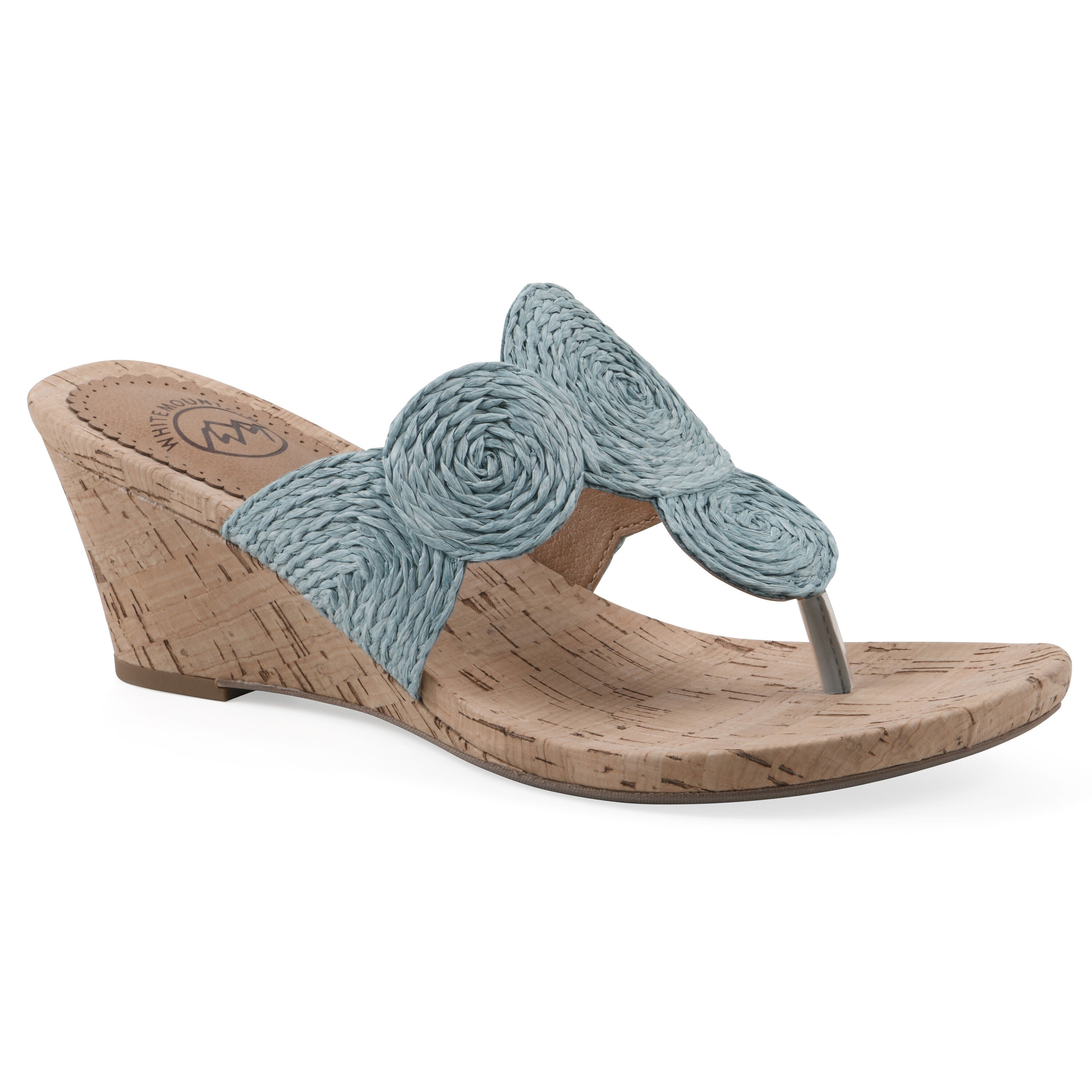 Affogato Wedge Sandal, SKY BLUE SMOOTH, hi-res image number 0