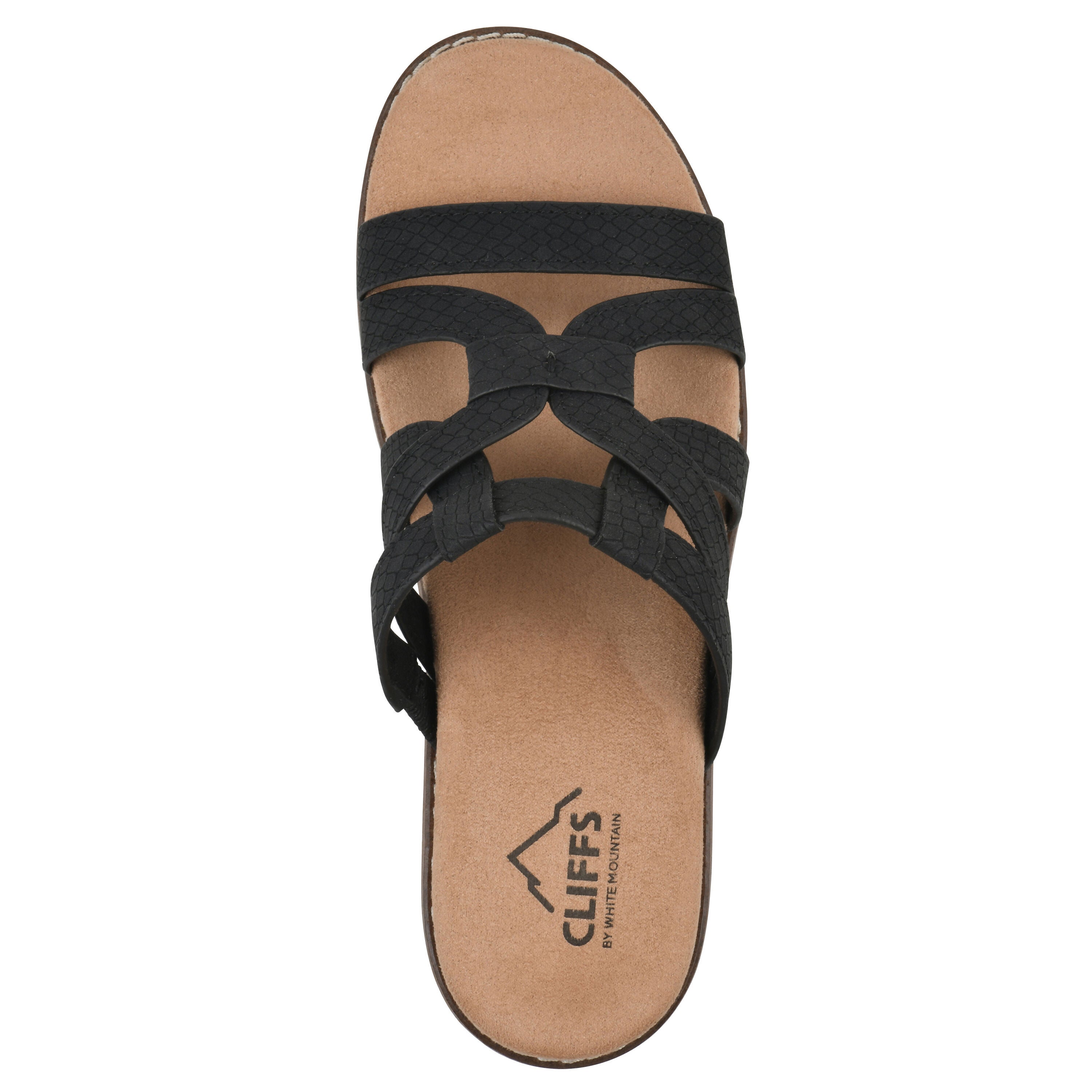 Tinisha Wedge Sandal, BLACK EMBOSSED, alternate image number 4