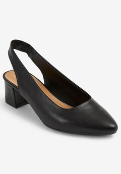 Wide Width Slingback Block Heels