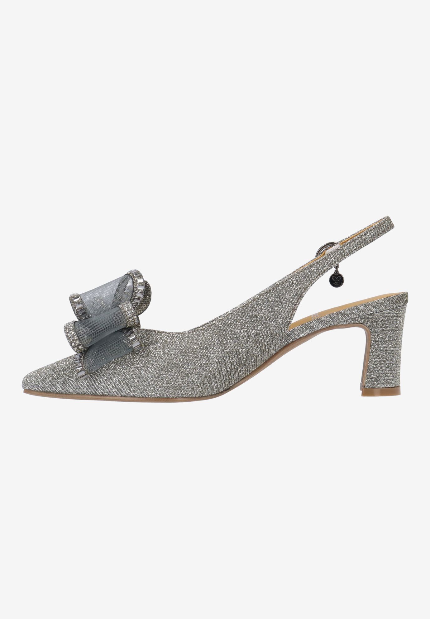 Kalindra Slingback Pump, PEWTER, alternate image number 4