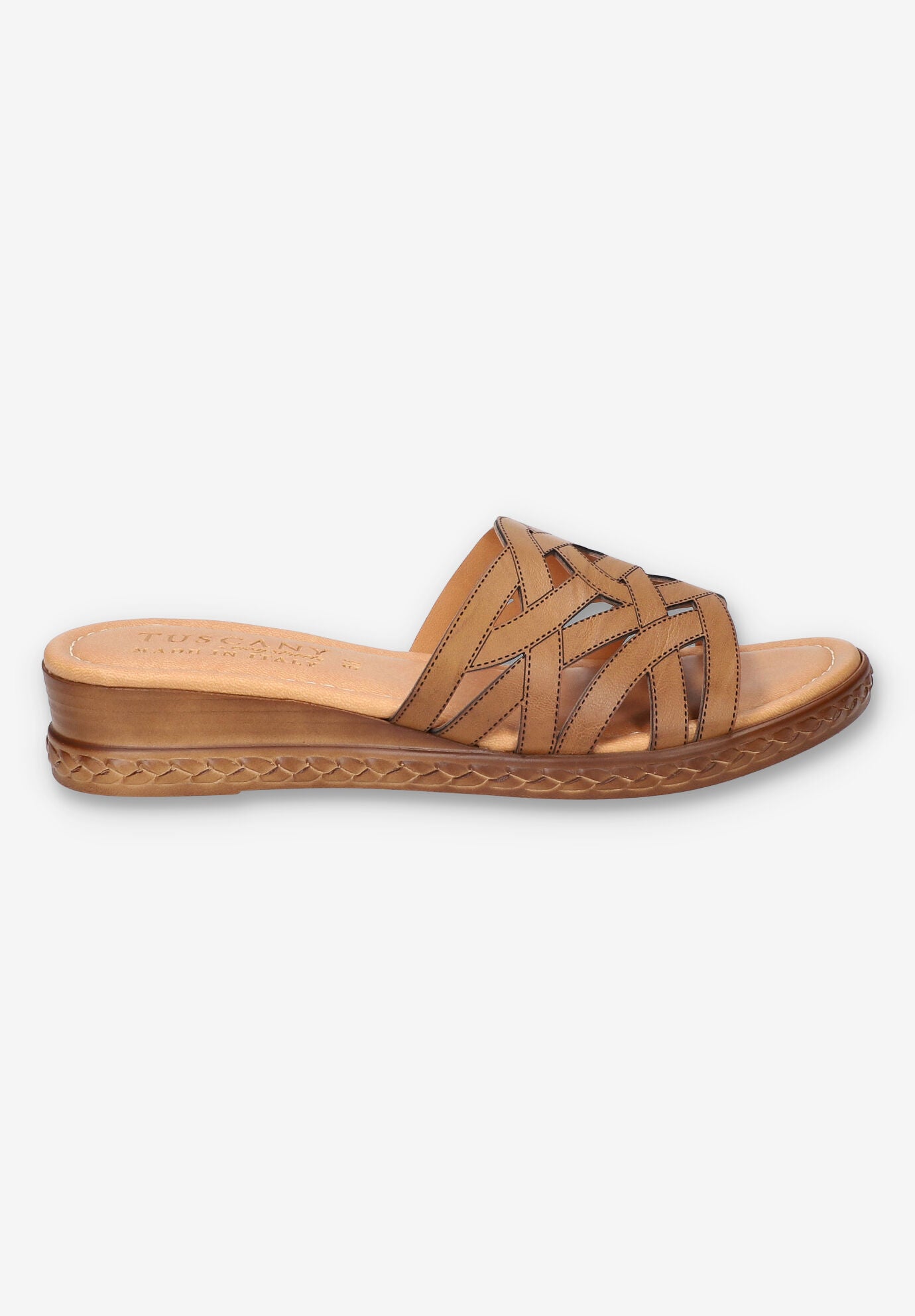 Edda Wedge Sandal, COGNAC, alternate image number 2