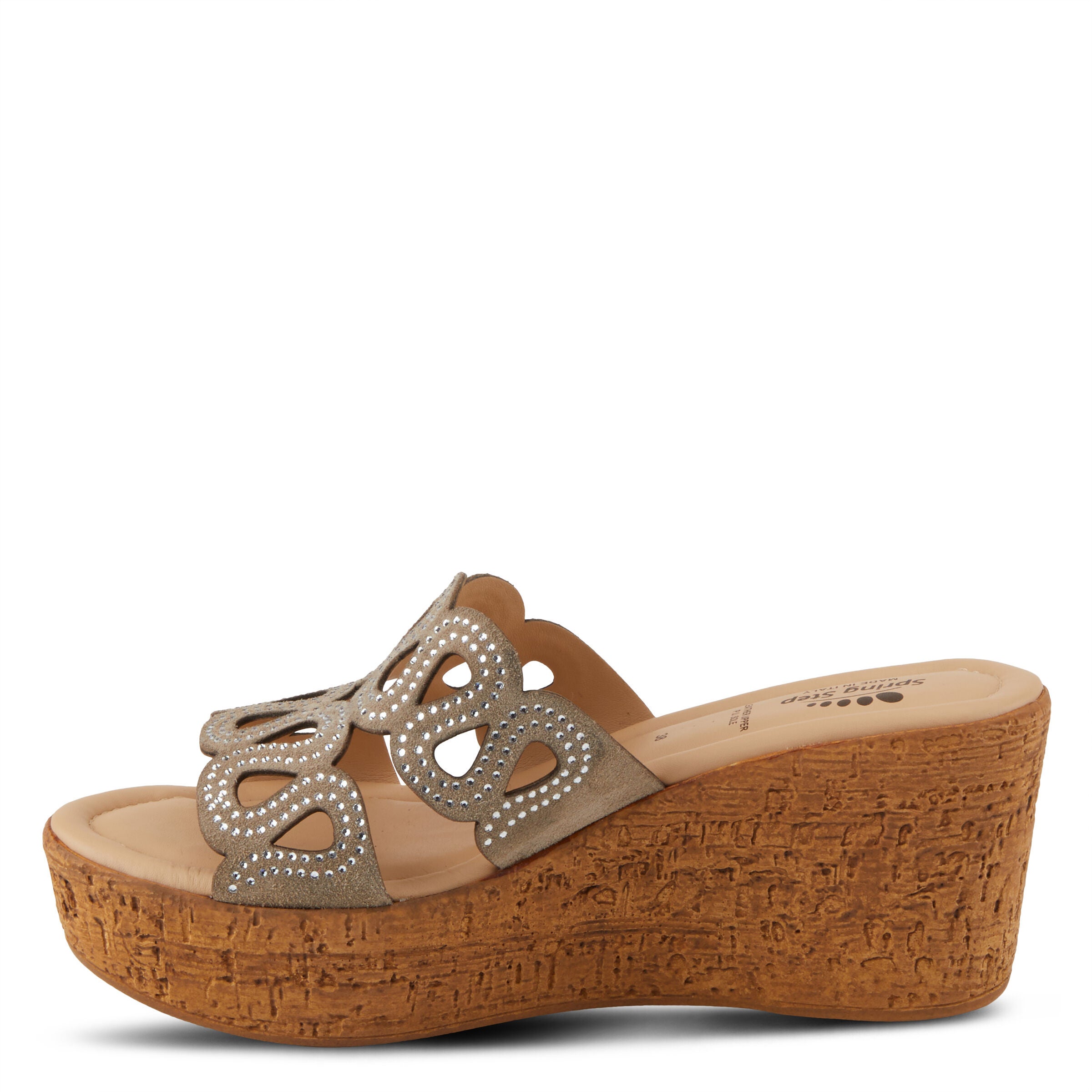 Mssteamy Slide Sandal, BEIGE SUEDE, alternate image number 2
