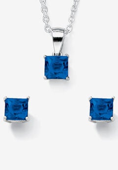 Birthstone Jewelry Set In .925 Silver