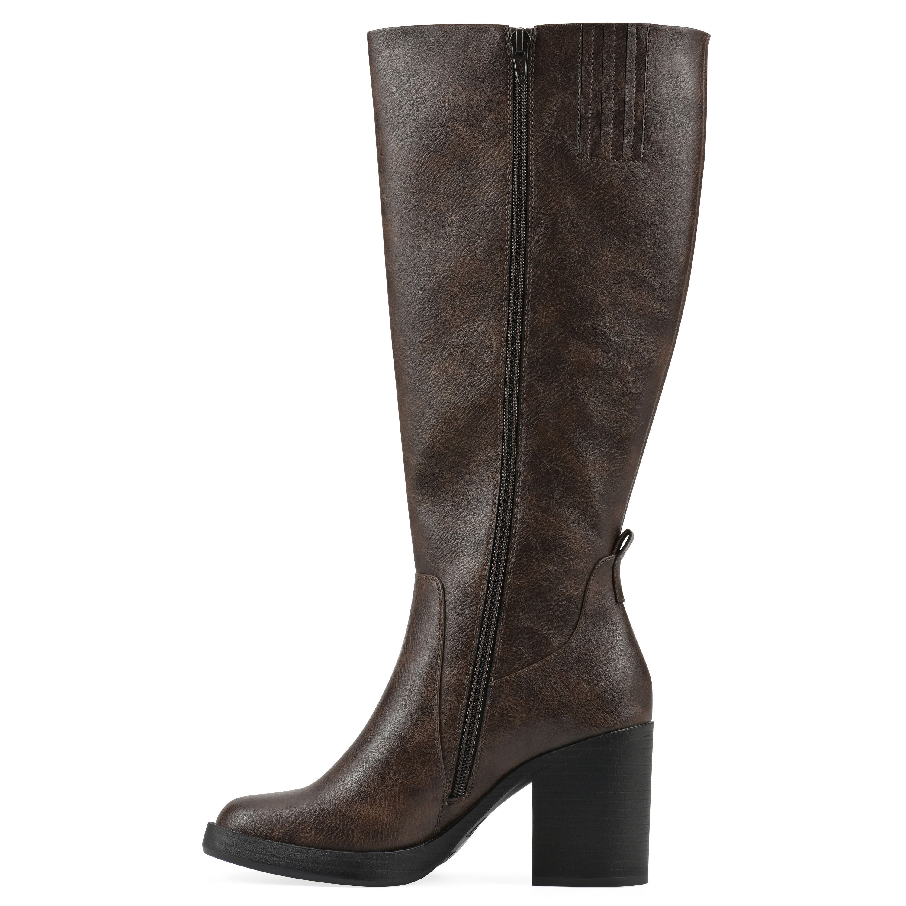 Mackle Tall Shaft Wide Calf Block Heel Boot, MOCHA SMOOTH, alternate image number 3