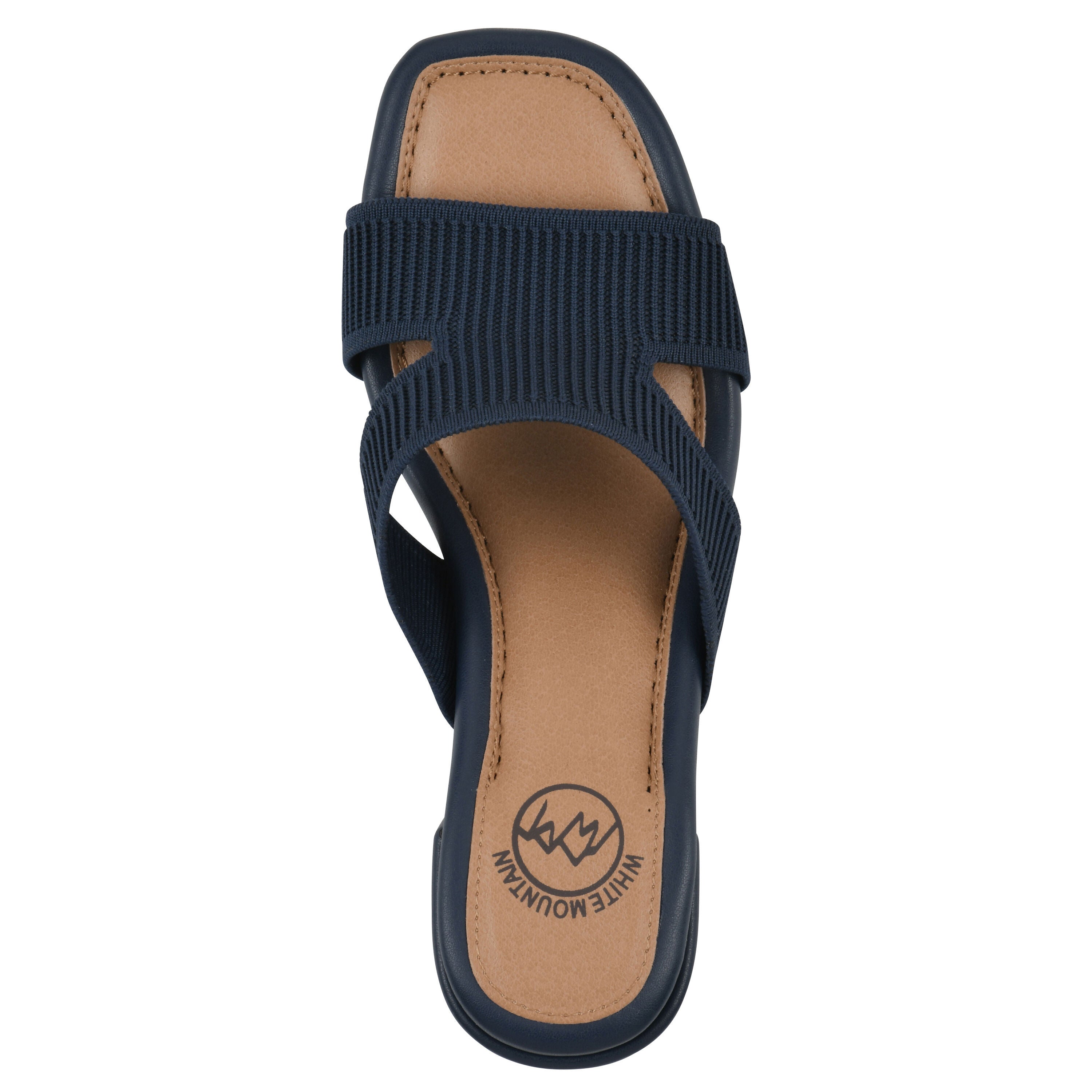 Milled Heeled Sandal, NAVY FABRIC, alternate image number 4