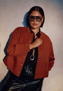 Cropped Bomber Jacket