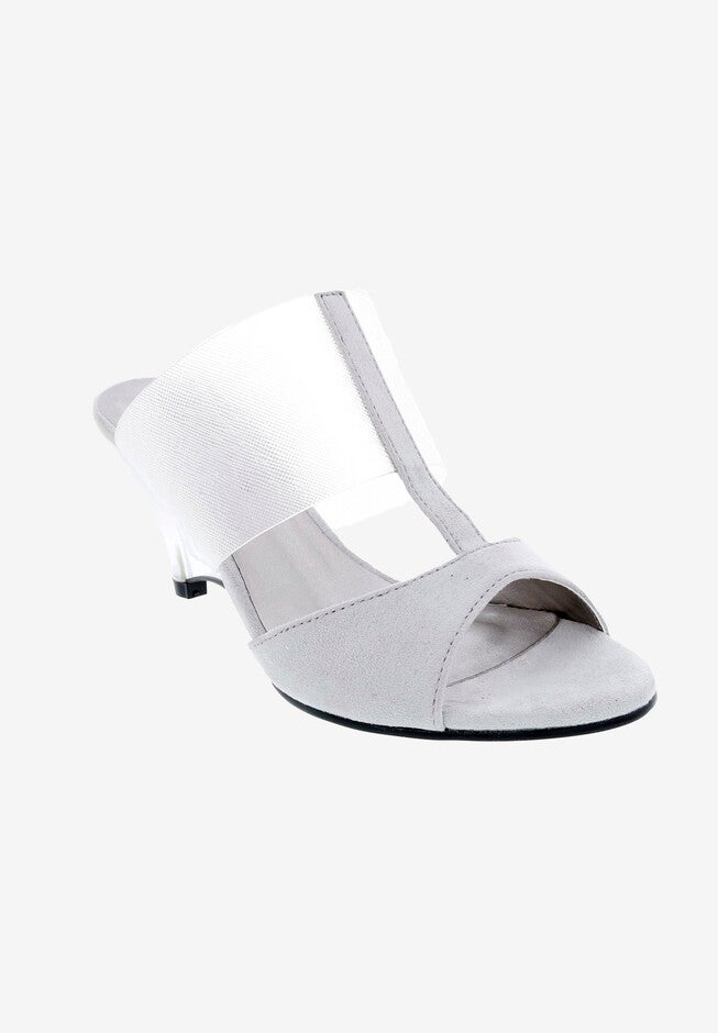 Iran Heeled Mule, GREY MICRO SUEDE, hi-res image number 0
