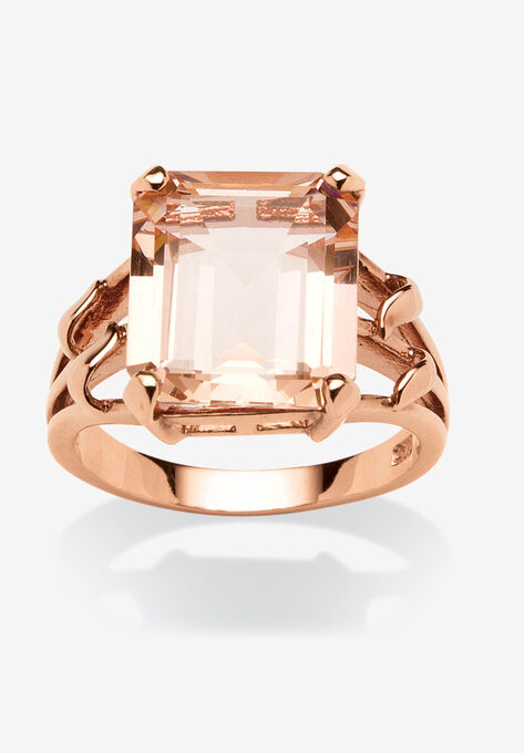Rose Gold-Plated & Sterling Silver Cocktail Ring, ROSE, hi-res image number null