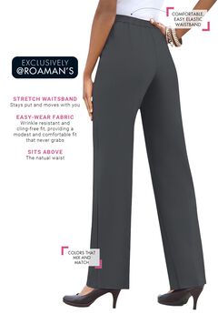 Plus Size Classic Bend Over® Structured Straight Leg Pull-On Pant