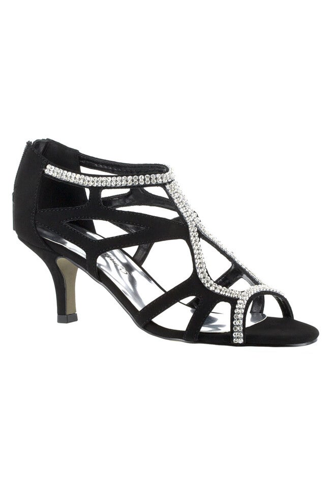 Flattery Pump by Easy Street®, BLACK SUEDE, hi-res image number 0