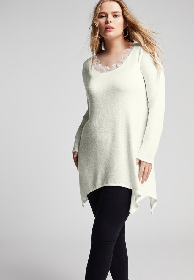 SuperSoft Knit Tunic, IVORY, hi-res image number null