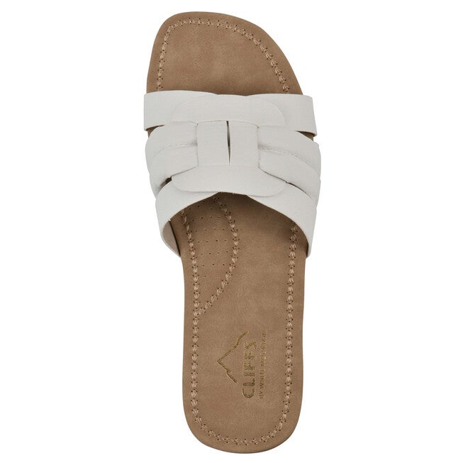 Fraley Slide Sandal, WHITE EMBOSSED, alternate image number 4