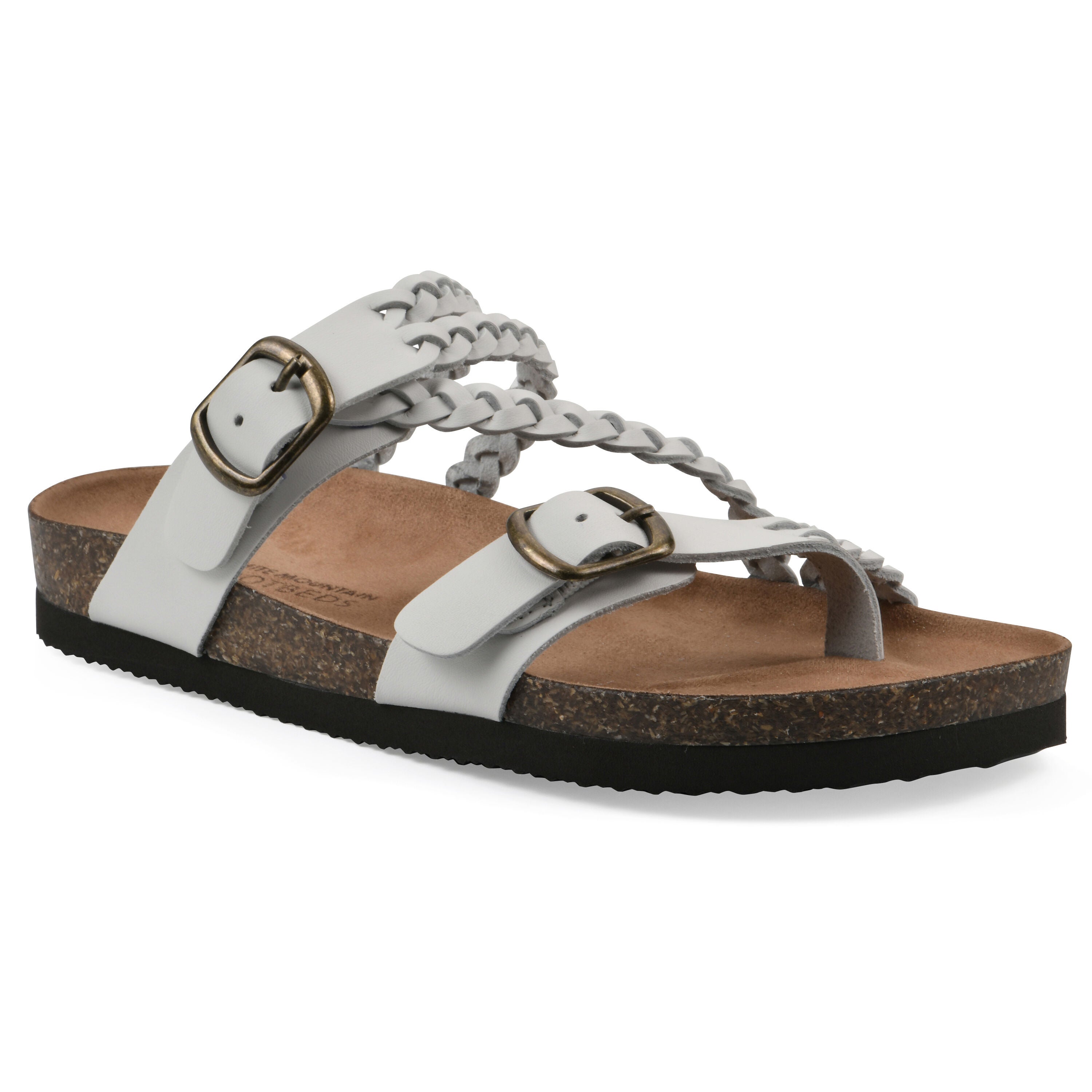 Haziest Footbeds Sandal, WHITE LEATHER, hi-res image number 0