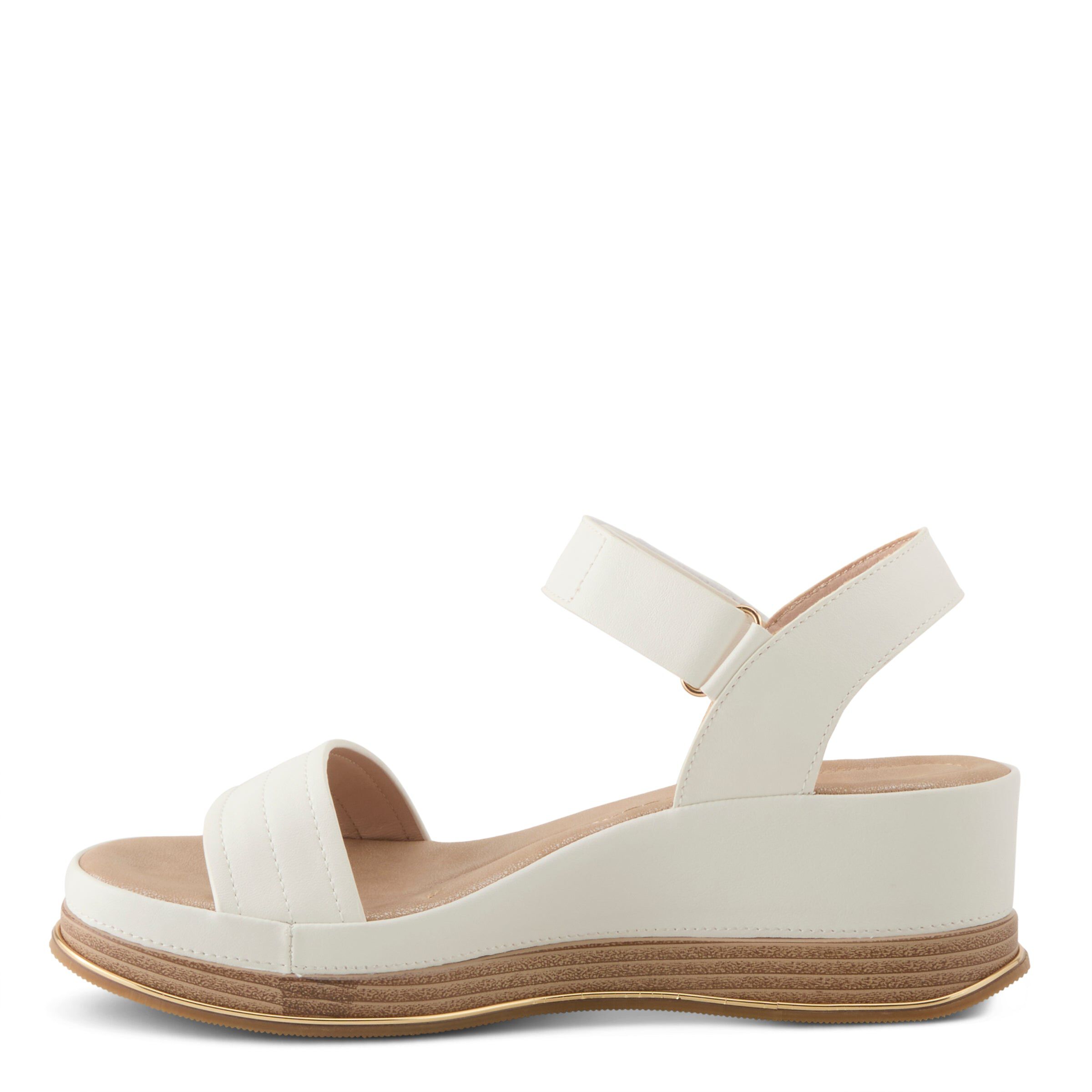 Sahil Wedge Sandal, WHITE, alternate image number 2
