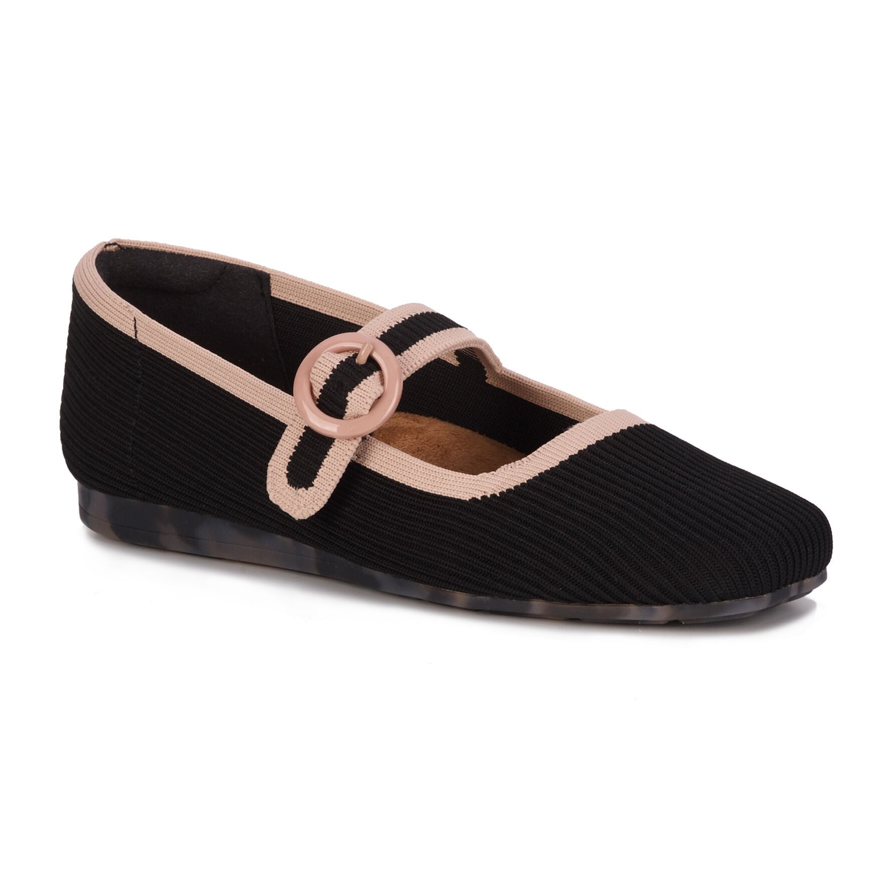 Naomi Mary Jane Flat, BLACK TAUPE KNIT, hi-res image number 0